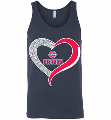 Detroit Pistons In Diamond Heart Tank - zezetee