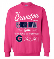 I'M A Grandpa And A Georgetown Hoyas Fan Crewneck Sweatshirt - zezetee