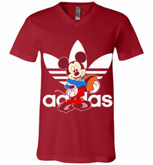 ADIDAS RUGBY MICKEY MOUSE DISNEY SPORTS V-Neck Shirt - zezetee