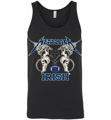 Metallica Notre Dame Fighting Irish Logo Tank - zezetee