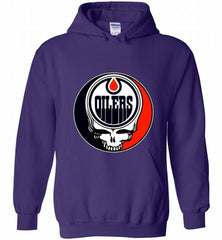 NHL TEAM EDMONTON OILERS X GRATEFUL DEAD LOGO BAND Hoodie - zezetee