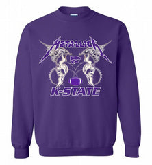 Metallica Kansas State Wildcats Logo Crewneck Sweatshirt - zezetee