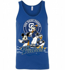 Mickey Goofy Donald San Diego Padres Teams Tank - zezetee