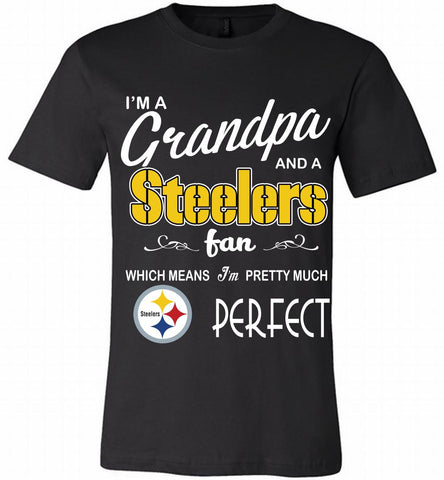 I'M A Grandpa And A NFL Pittsburgh Steelers Pretty Much Perfect Canvas USA - zezetee
