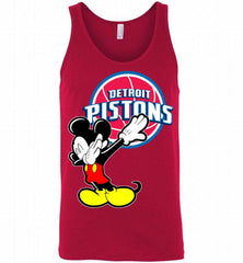 Disney Mickey Mouse Dabbing Detroit Pistons Tank - zezetee