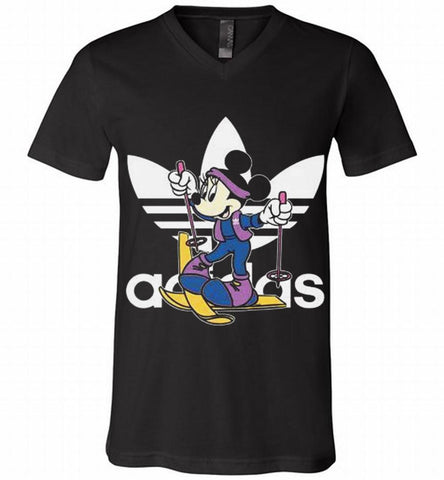 ADIDAS SKI MINNIE MOUSE DISNEY SPORTS V-Neck Shirt - zezetee