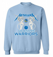 Metallica Golden State Warriors Logo Crewneck Sweatshirt - zezetee