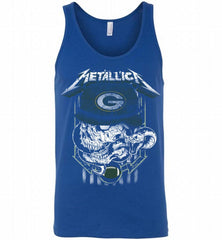 Metallica Skull Snake Green Bay Packers Tank - zezetee