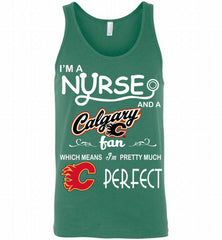I'M A Nurse And A Calgary Flames Fans Gift Tank - zezetee