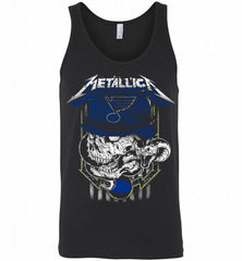 Metallica Skull Snake St Louis Blues Tank - zezetee