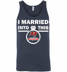 I MARRIED INTO THIS NFL Tampa Bay Buccaneers Fans Gift Tank - zezetee