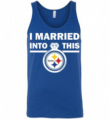 I MARRIED INTO THIS NFL Pittsburgh Steelers Fans Gift Tank - zezetee