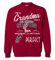 I'M A Grandma And A San Antonio Spurs Fans Perfect Crewneck Sweatshirt - zezetee