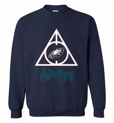 PHILADELPHIA EAGLES DEATHLY HALLOWS ALWAYS GIFT Crewneck Sweatshirt - zezetee