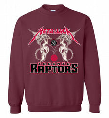 Metallica Toronto Raptors Logo Crewneck Sweatshirt - zezetee