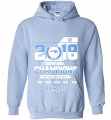 2018 SUPER BOWL CHAMPIONS NEW ENGLAND PATRIOTS Hoodie - zezetee