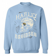 HARLEY DAVIDSON SKULL Jacksonville Jaguars Crewneck Sweatshirt - zezetee