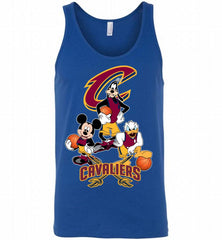 Mickey Goofy Donald Loves Cleveland Cavaliers Basketball Fans Tank - zezetee