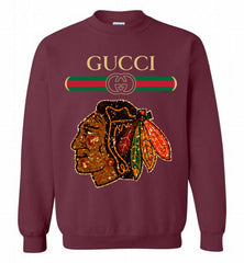 Gucci Chicago Blackhawks Logo Crewneck Sweatshirt - zezetee