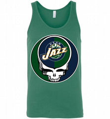 Utah Jazz Grateful Dead Logo Band Tank - zezetee