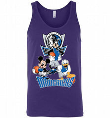 Mickey Goofy Donald Loves Dallas Mavericks Basketball Fans Tank - zezetee