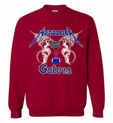 Metallica Florida Gators Logo Crewneck Sweatshirt - zezetee