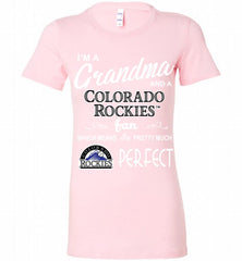 I'M A Grandma And A Colorado Rockies Fans Gift Bella Ladies Tee - zezetee