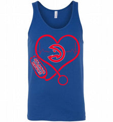 Nurse Heartbeat Love Atlanta Hawks Tank - zezetee