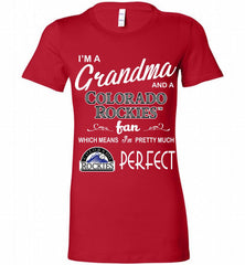 I'M A Grandma And A Colorado Rockies Fans Gift Bella Ladies Tee - zezetee