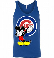 Disney Mickey Mouse Dabbing Chicago Cubs Tank - zezetee