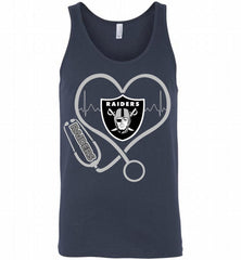 Nurse Heartbeat Oakland Raiders Tank - zezetee