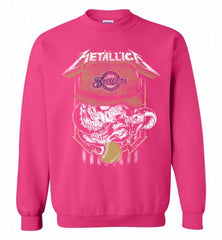 Metallica Skull Milwaukee Brewers Logo Crewneck Sweatshirt - zezetee