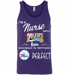 I'M A Nurse And A Philadelphia 76ers Fans Perfect Tank - zezetee