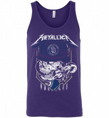 Metallica Skull San Diego Padres Logo Tank - zezetee