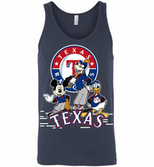 Mickey Goofy Donald Texas Rangers Teams Tank - zezetee