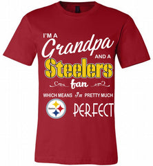 I'M A Grandpa And A NFL Pittsburgh Steelers Pretty Much Perfect Canvas USA - zezetee