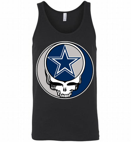Dallas Cowboys Grateful Dead Logo Band Tank - zezetee
