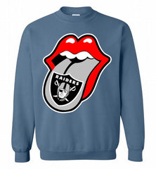 Oakland Raiders  x The Rolling Stones Logo Crewneck Sweatshirt - zezetee