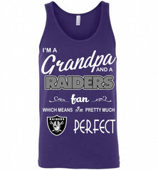 I'M A Grandpa And A Oakland Raiders Pretty Much Perfect Tank - zezetee