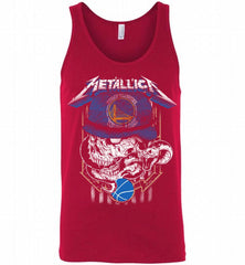 Metallica Skull Snake Golden State Warriors Tank - zezetee