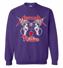 Metallica Philadelphia Phillies Logo Crewneck Sweatshirt - zezetee