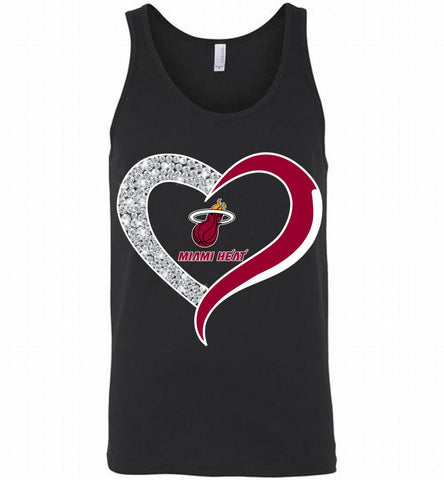 Miami Heat In Diamond Heart Tank - zezetee