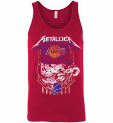 Metallica Skull Snake Los Angeles Lakers Tank - zezetee