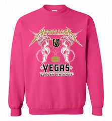 Metallica Vegas Golden Knights Logo Crewneck Sweatshirt - zezetee
