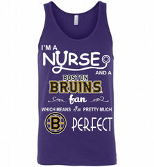 I'M A Nurse And A Boston Bruins Fans Gift Tank - zezetee