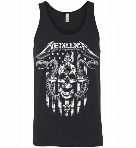 Metallica Snake Skull Brooklyn Nets Logo Tank - zezetee