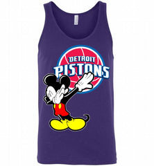 Disney Mickey Mouse Dabbing Detroit Pistons Tank - zezetee