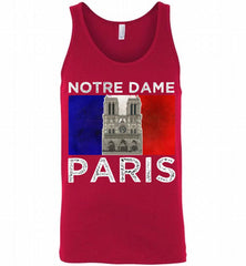 Notre-Dame Paris France flag Tank - zezetee