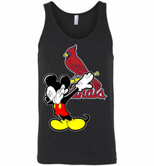 Disney Mickey Mouse Dabbing St Louis Cardinals Tank - zezetee