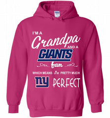 I'M A Grandpa And A New York Giants Pretty Much Perfect Hoodie - zezetee